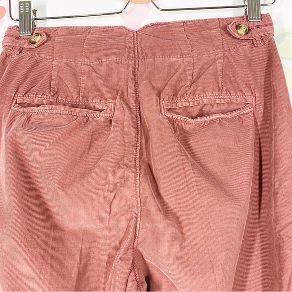 American Eagle Outfitters AEO High Waist Paper Bag Waist Soft Corduroy Pants 4 - Picture 8 of 11